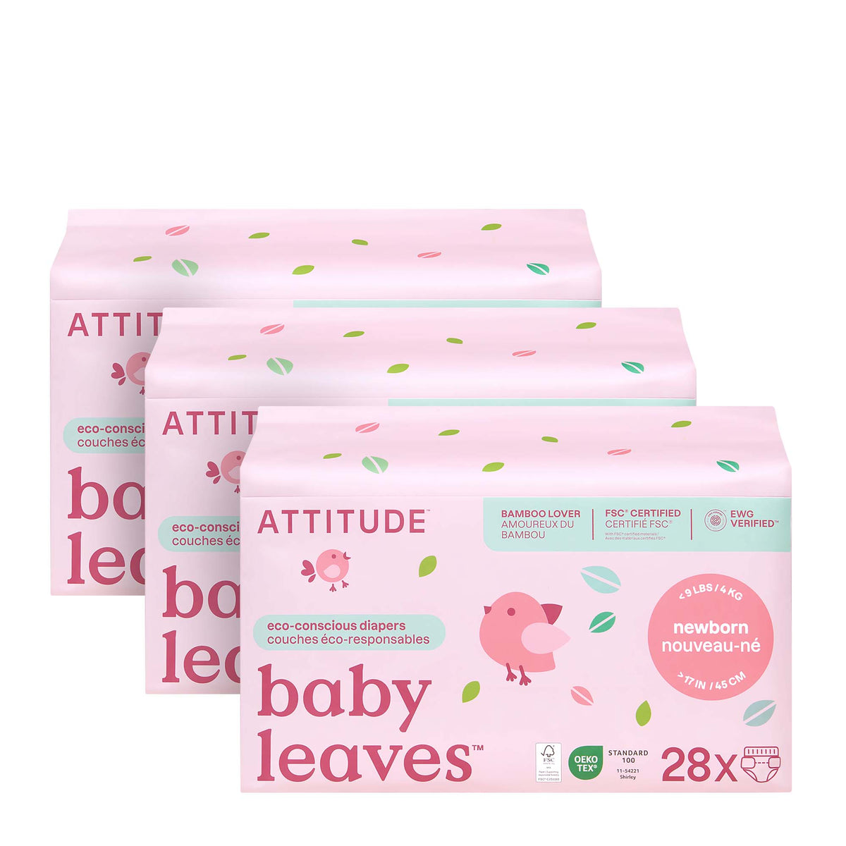 【健康生活精選】ATTITUDE 尿片 3｜pack | 海外代購-母嬰護理-FIT MART 香港智能健康及運動生活用品專門店：筋膜槍、瑜伽輔助工具、智能健身設備