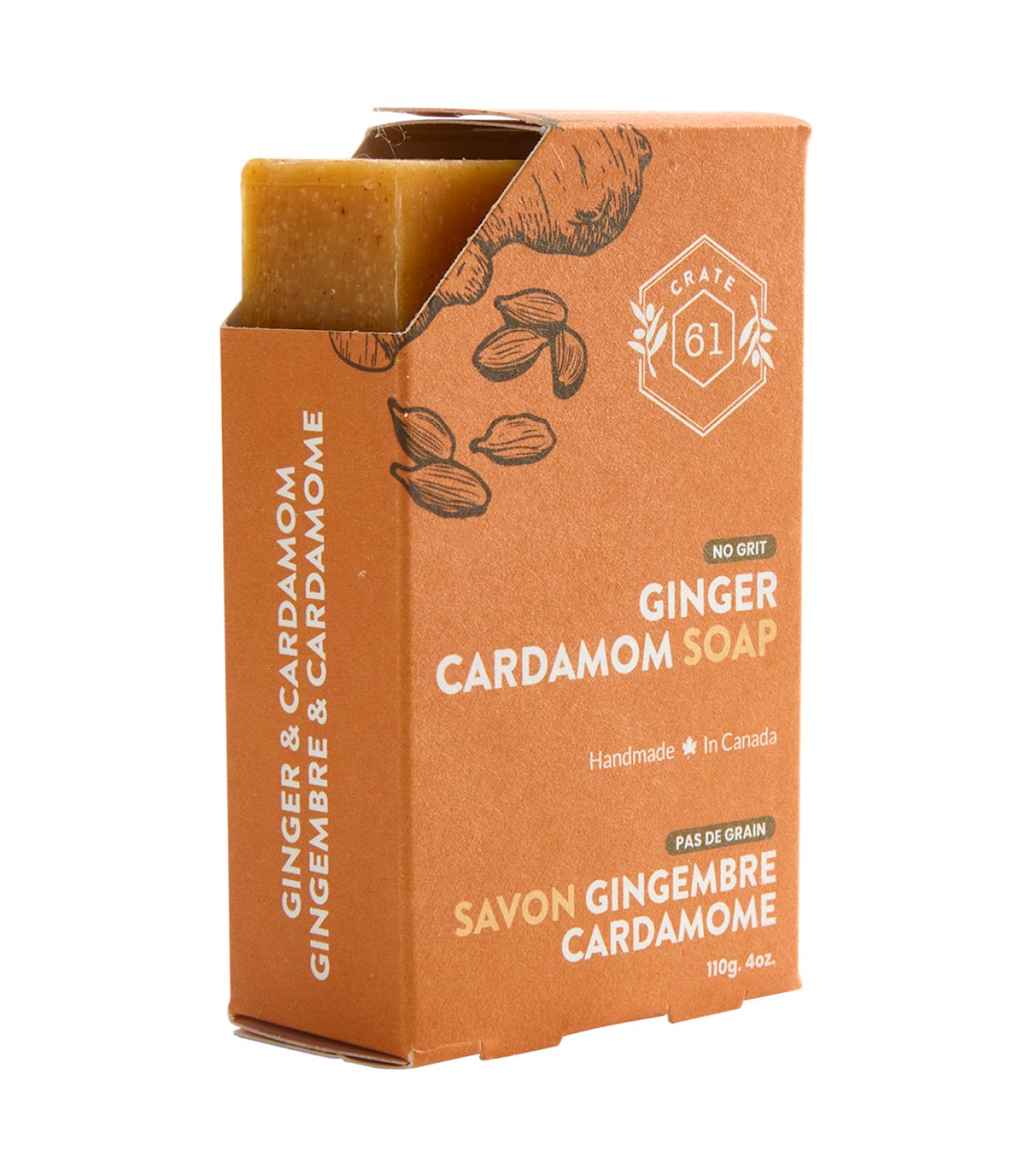 Crate 61 Organics Ginger & Cardamom 手工皂｜日常生活及個人護理 | 海外代購-手工皂-FIT MART 香港智能健康及運動生活用品專門店：筋膜槍、瑜伽輔助工具、智能健身設備