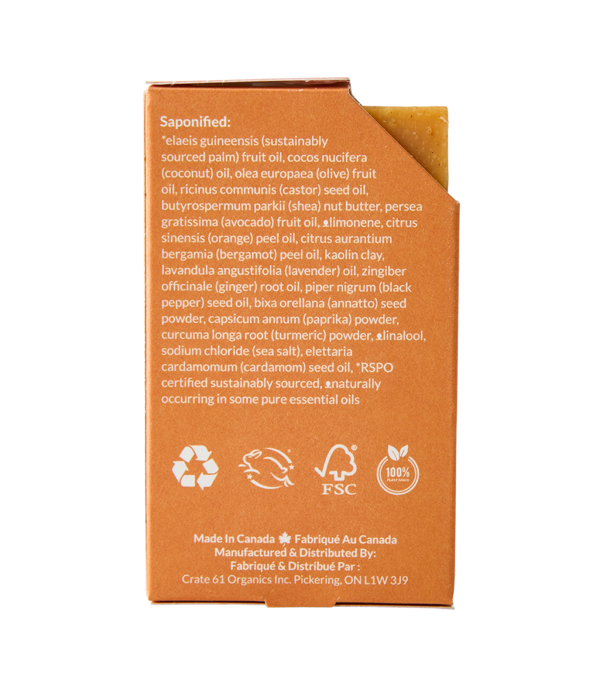 Crate 61 Organics Ginger & Cardamom 手工皂｜日常生活及個人護理 | 海外代購-手工皂-FIT MART 香港智能健康及運動生活用品專門店：筋膜槍、瑜伽輔助工具、智能健身設備
