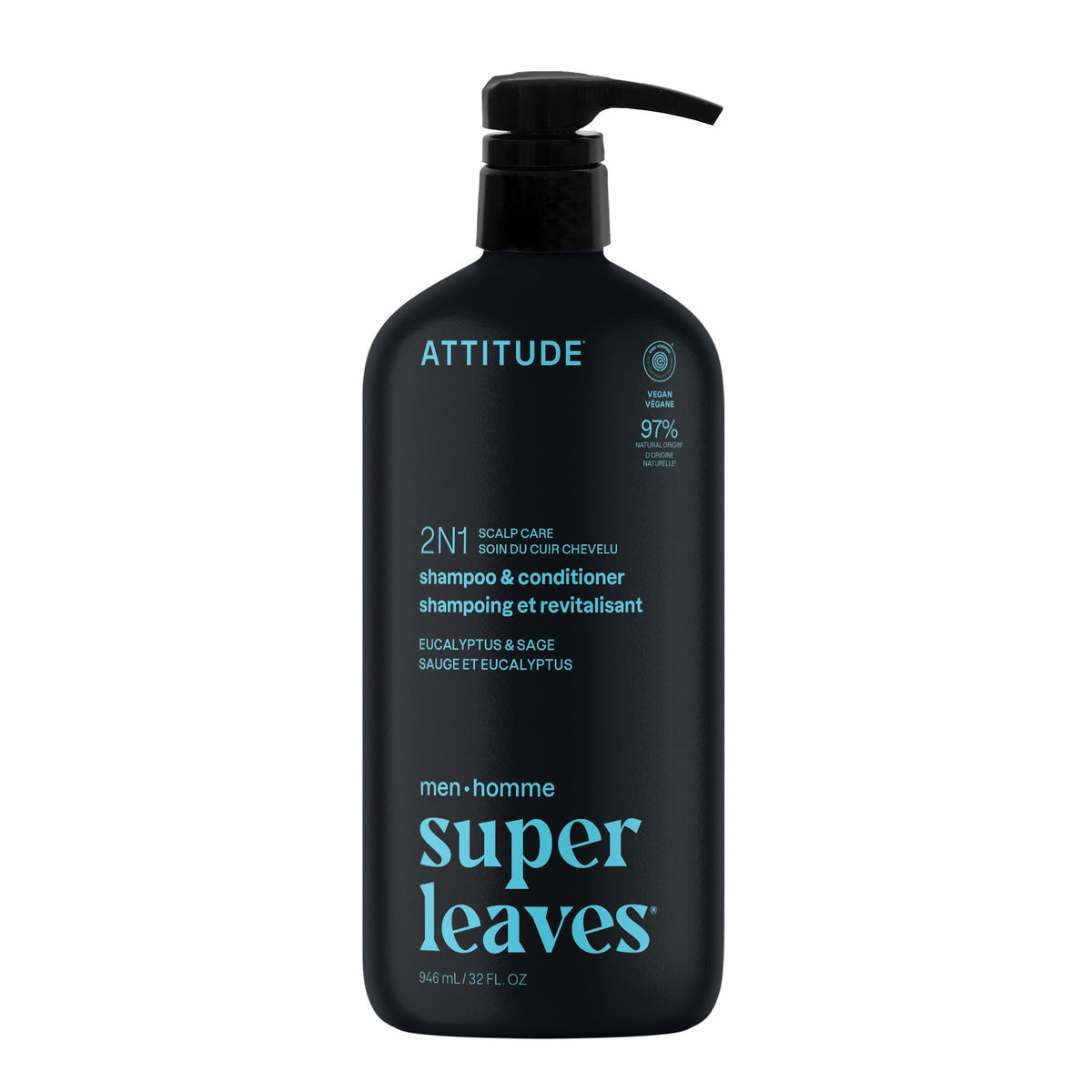 【健康生活精選】ATTITUDE 2｜in｜1 Men 洗頭水 & 護髮素 | 海外代購-頭髮護理-FIT MART 香港智能健康及運動生活用品專門店：筋膜槍、瑜伽輔助工具、智能健身設備