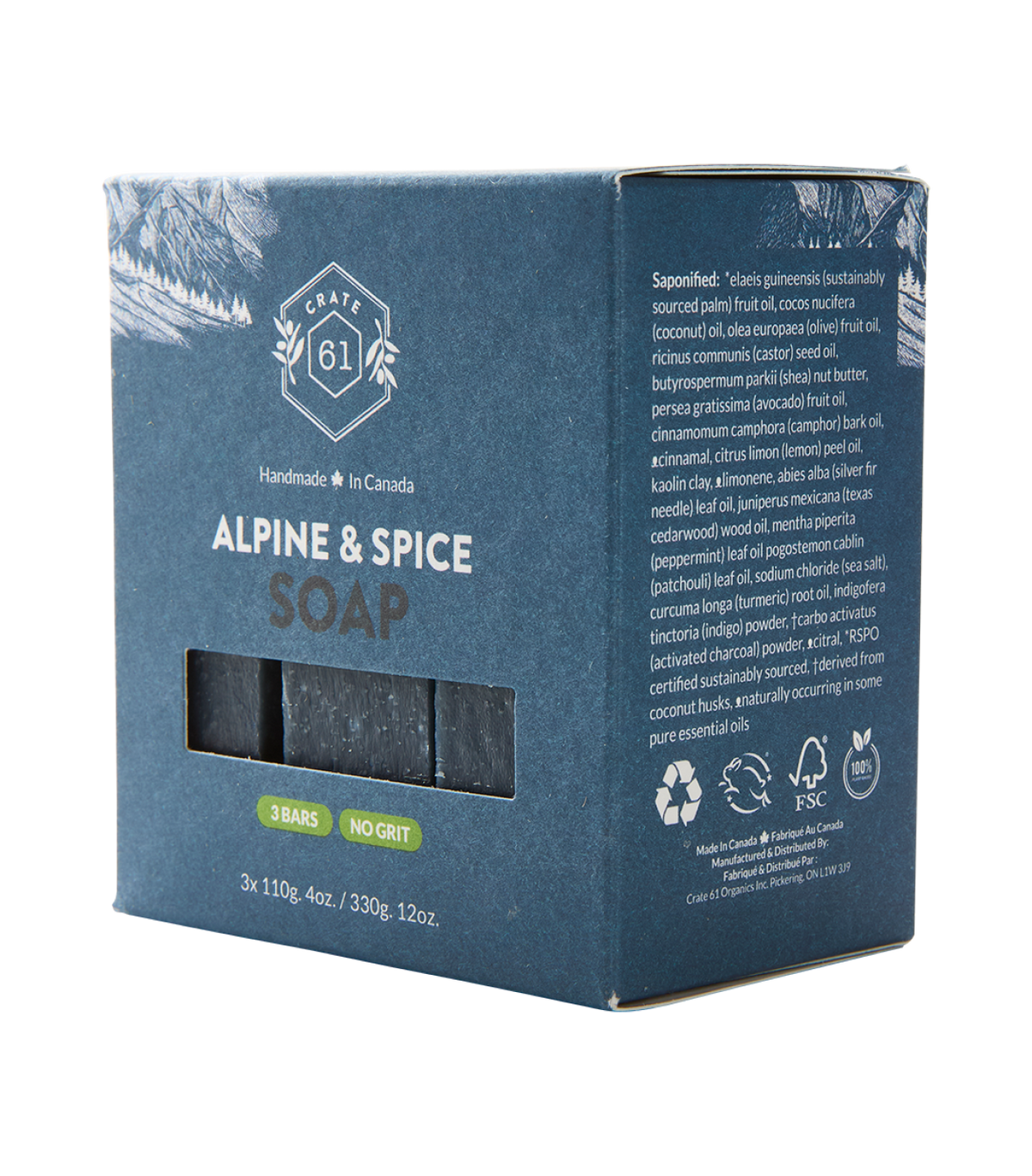 Crate 61 Organics Alpine & Spice 手工皂｜日常生活及個人護理 | 海外代購-手工皂-FIT MART 香港智能健康及運動生活用品專門店：筋膜槍、瑜伽輔助工具、智能健身設備