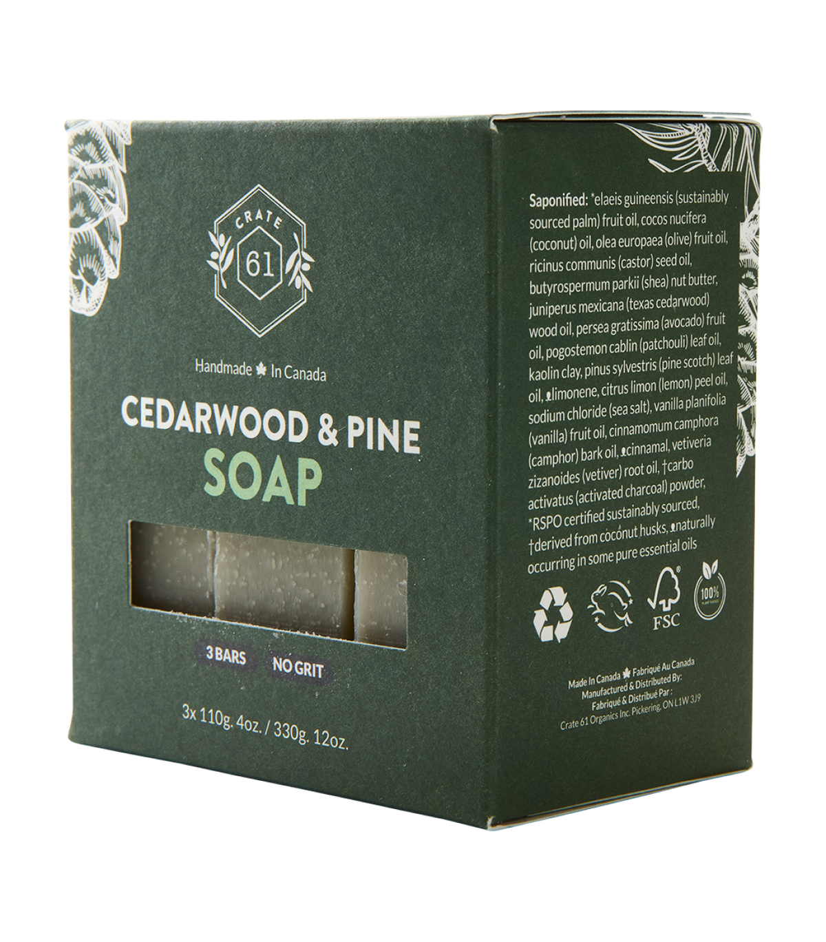 Crate 61 Organics Cedarwood & Pine 手工皂｜日常生活及個人護理 | 海外代購-手工皂-FIT MART 香港智能健康及運動生活用品專門店：筋膜槍、瑜伽輔助工具、智能健身設備