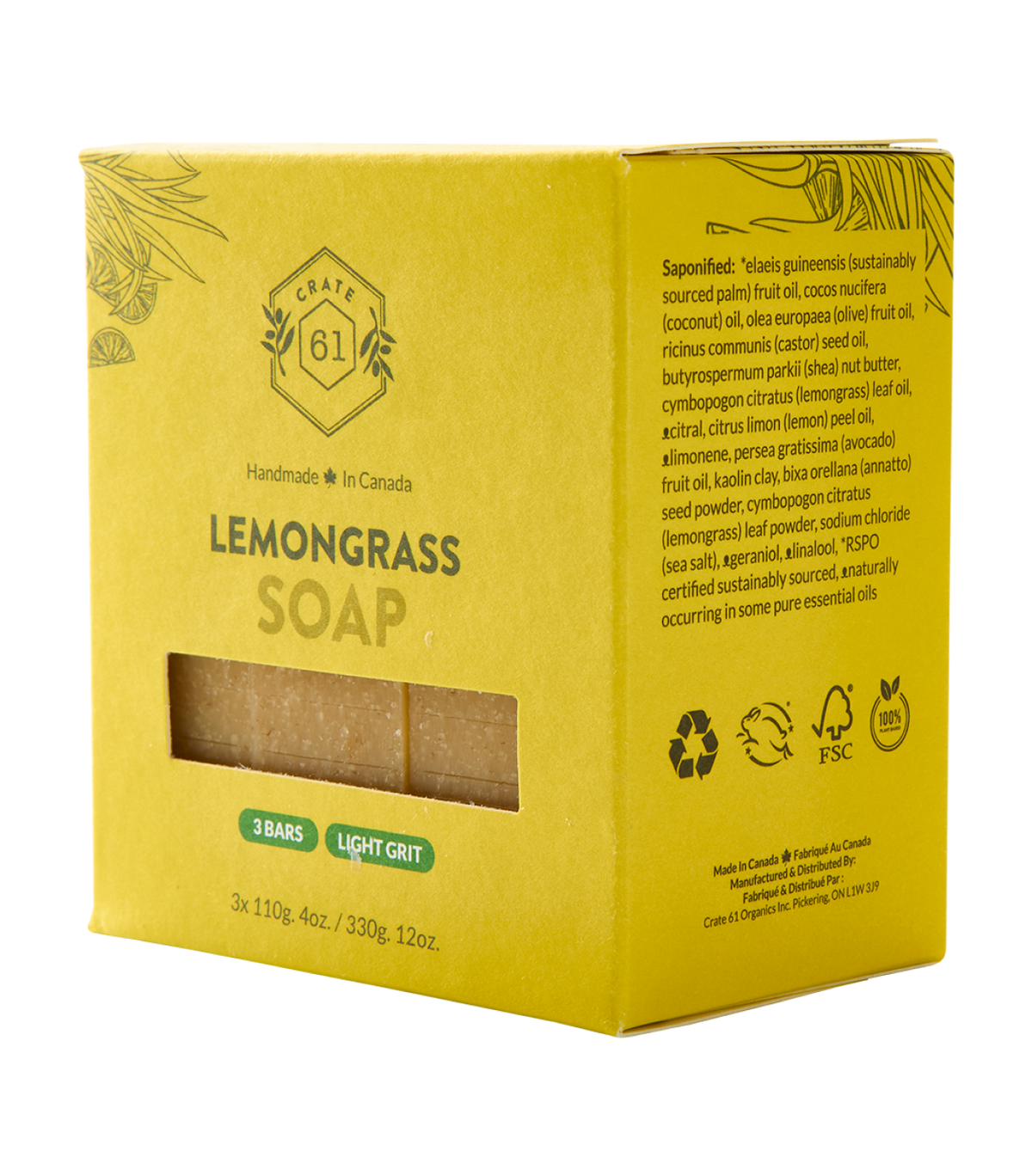 Crate 61 Organics 檸檬草 手工皂｜日常生活及個人護理 | 海外代購-手工皂-FIT MART 香港智能健康及運動生活用品專門店：筋膜槍、瑜伽輔助工具、智能健身設備