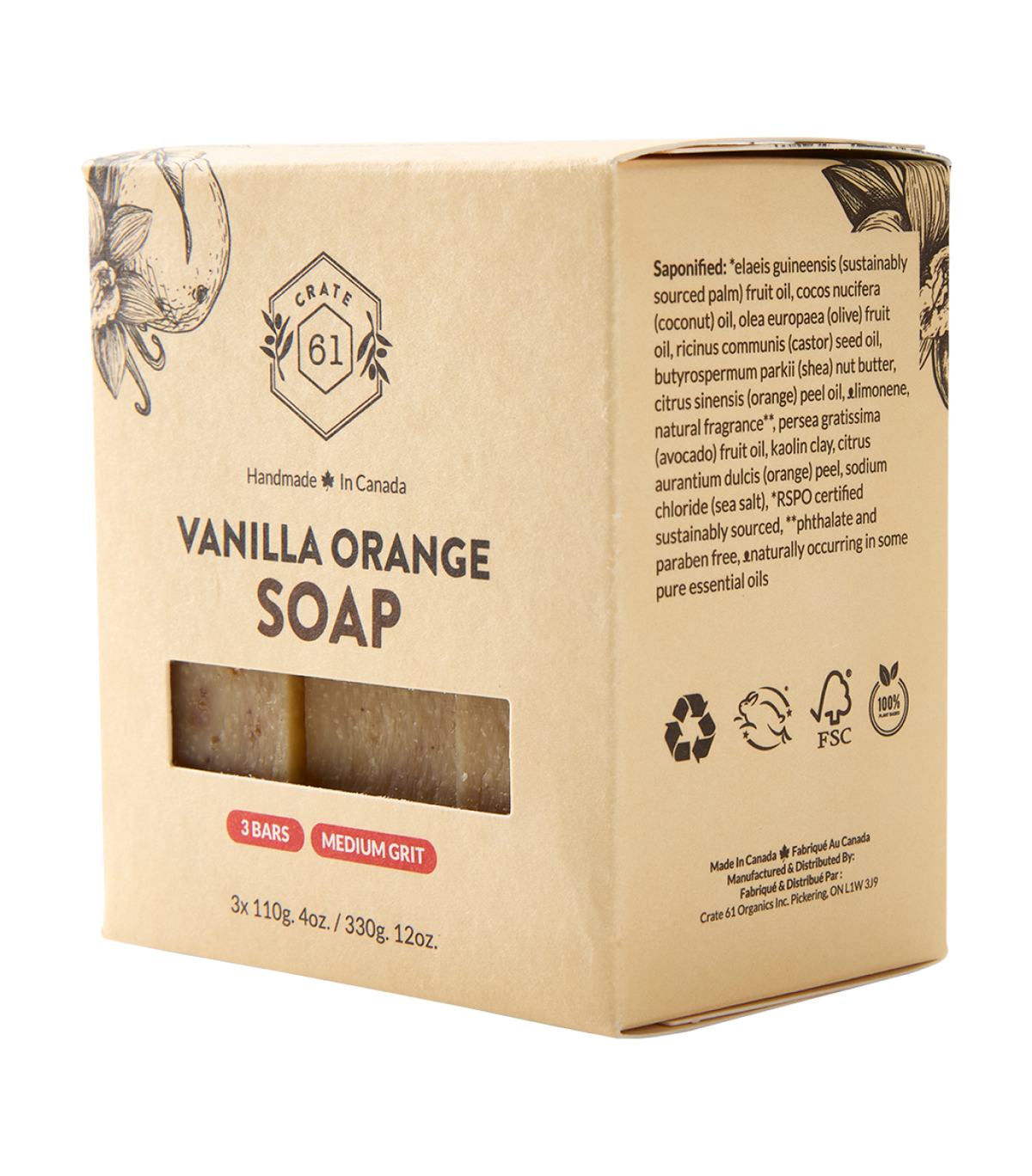 Crate 61 Organics Vanilla Orange 手工皂｜日常生活及個人護理 | 海外代購-手工皂-FIT MART 香港智能健康及運動生活用品專門店：筋膜槍、瑜伽輔助工具、智能健身設備
