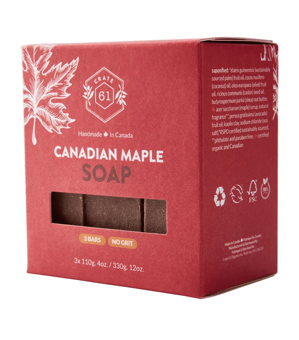 Crate 61 Organics Canadian Maple 手工皂｜日常生活及個人護理 | 海外代購-手工皂-FIT MART 香港智能健康及運動生活用品專門店：筋膜槍、瑜伽輔助工具、智能健身設備