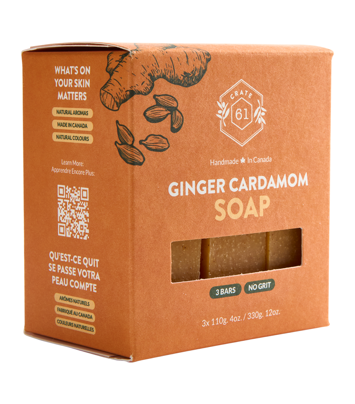 Crate 61 Organics Ginger & Cardamom 手工皂｜日常生活及個人護理 | 海外代購-手工皂-FIT MART 香港智能健康及運動生活用品專門店：筋膜槍、瑜伽輔助工具、智能健身設備