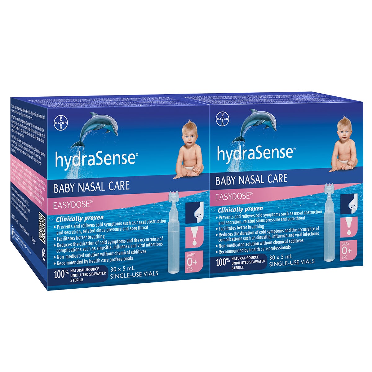 hydraSense EasyDose 天然海水單次裝洗鼻滴劑 (5mL x 60支) | 海外代購-Medicines-FIT MART 香港智能健康及運動生活用品專門店：筋膜槍、瑜伽輔助工具、智能健身設備