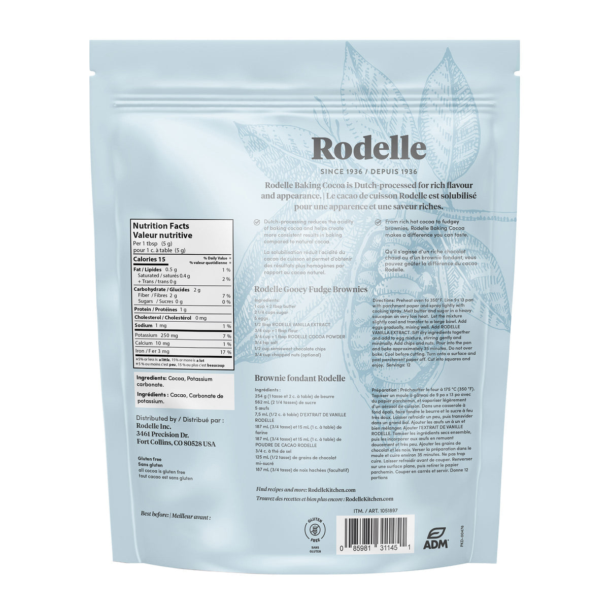 Rodelle 無糖荷蘭式鹼化烘焙可可粉 (700g) | 海外代購-Food-FIT MART 香港智能健康及運動生活用品專門店：筋膜槍、瑜伽輔助工具、智能健身設備