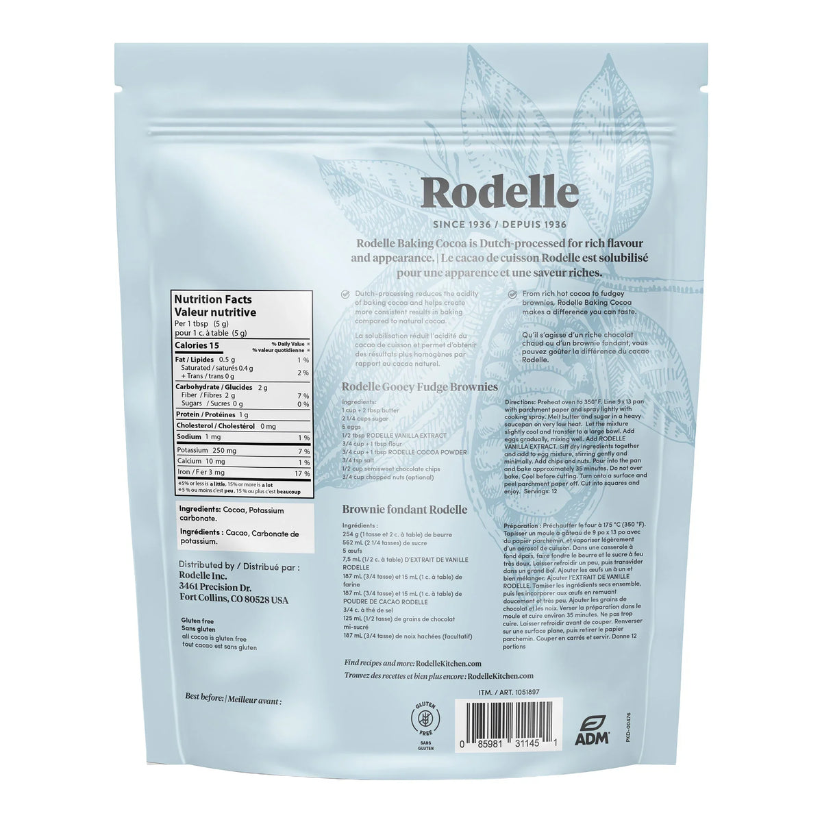 Rodelle 無糖荷蘭式鹼化烘焙可可粉 (700g) | 海外代購-Food-FIT MART 香港智能健康及運動生活用品專門店：筋膜槍、瑜伽輔助工具、智能健身設備