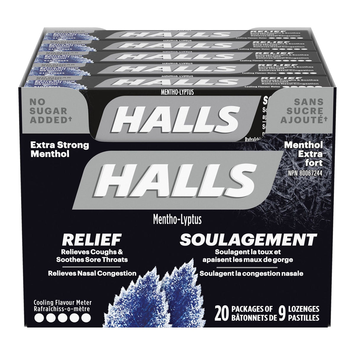 Halls 特強薄荷無添加糖潤喉糖 (9粒 x 20包) | 海外代購-Medicines-FIT MART 香港智能健康及運動生活用品專門店：筋膜槍、瑜伽輔助工具、智能健身設備