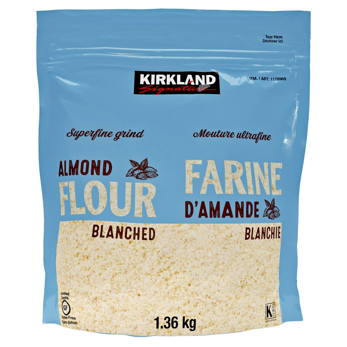 Kirkland Signature 超幼磨去皮杏仁粉 無麩質 (1.36kg) | 海外代購-Food-FIT MART 香港智能健康及運動生活用品專門店：筋膜槍、瑜伽輔助工具、智能健身設備