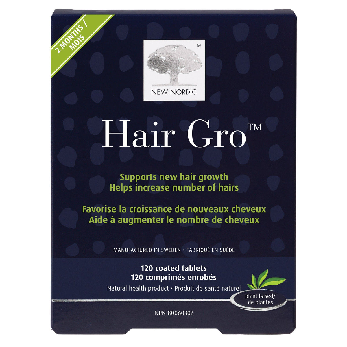 New Nordic Hair Gro 頭髮營養配方片 (120片) 產品圖片 1－Fitmart 加拿大直送健康選品