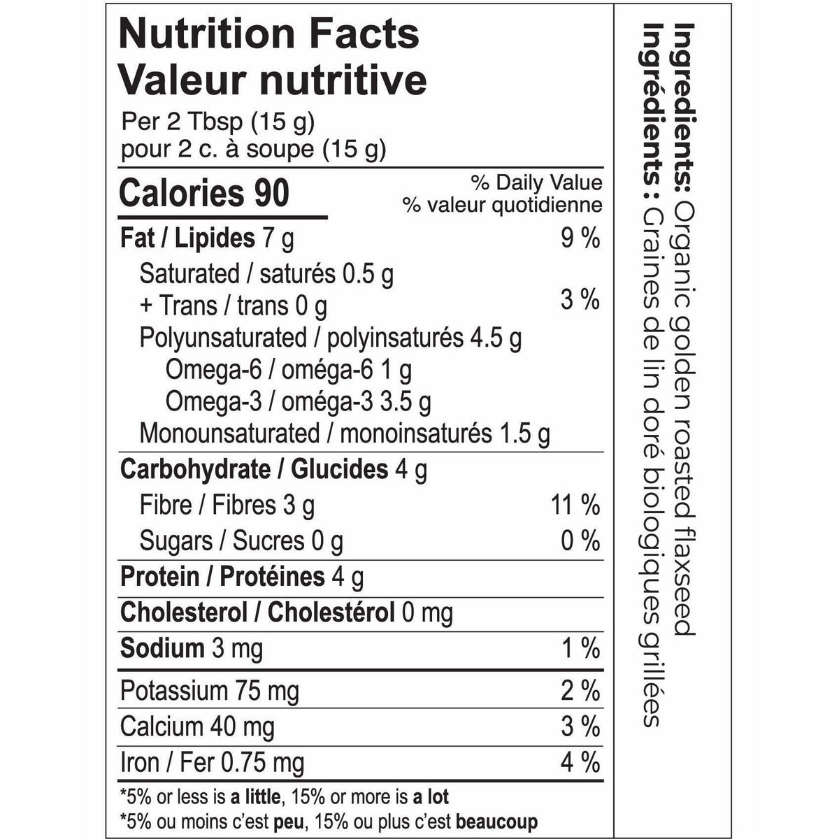 Canmar 有機烘焙金黃亞麻籽粉 Omega-3 + 膳食纖維 (1.2kg) 產品圖片 2－Fitmart 加拿大直送健康選品