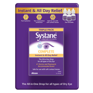 Systane Complete 全方位乾眼潤滑滴眼液 (10mL x 3樽)-Eye Drops-FIT MART 香港智能健康及運動生活用品專門店：筋膜槍、瑜伽輔助工具、智能健身設備