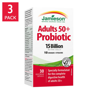 Jamieson 50+ 成人益生菌複合配方 (30粒 x 3樽) | 海外代購-Medicines-FIT MART 香港智能健康及運動生活用品專門店：筋膜槍、瑜伽輔助工具、智能健身設備