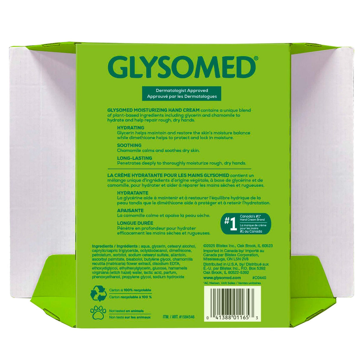 Glysomed Glycerin & Chamomile Hand Cream (3-Pack) | Shipped from Canada by Fitmart