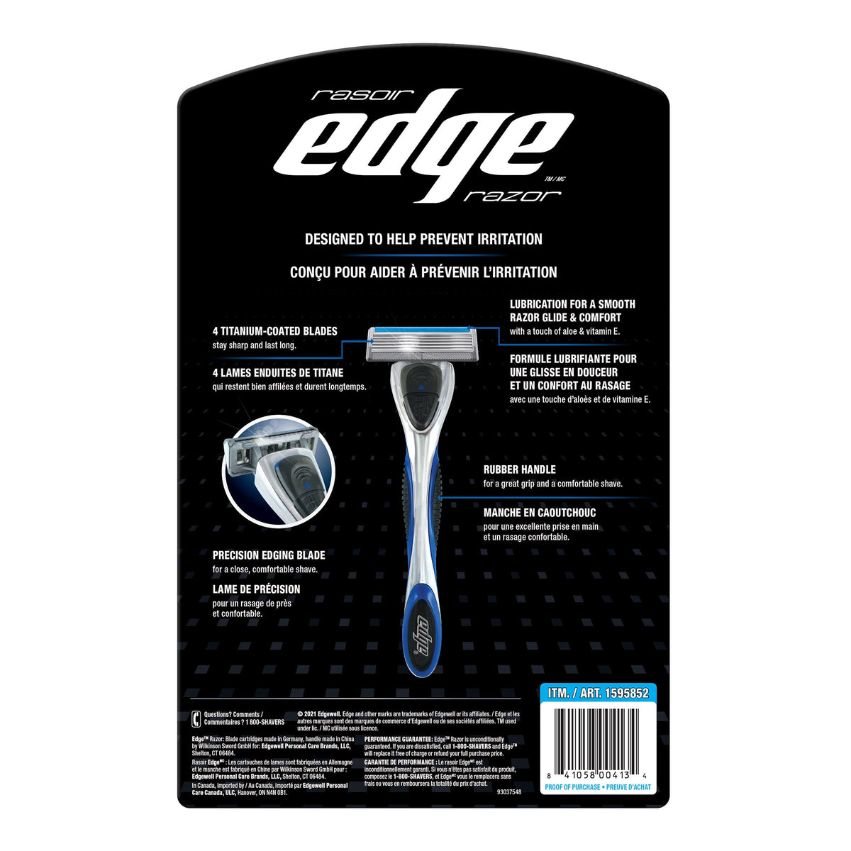 Edge 4刀片男士剃鬚套裝｜1手柄 + 21刀頭－Fitmart 健康生活選品 圖片 2