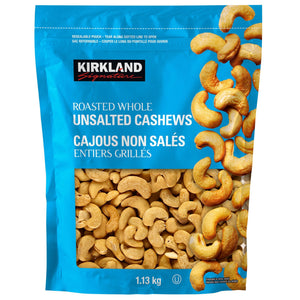 Kirkland Signature 烘焙原粒無鹽腰果 (1.13kg) 產品圖片 1－Fitmart 加拿大直送健康選品