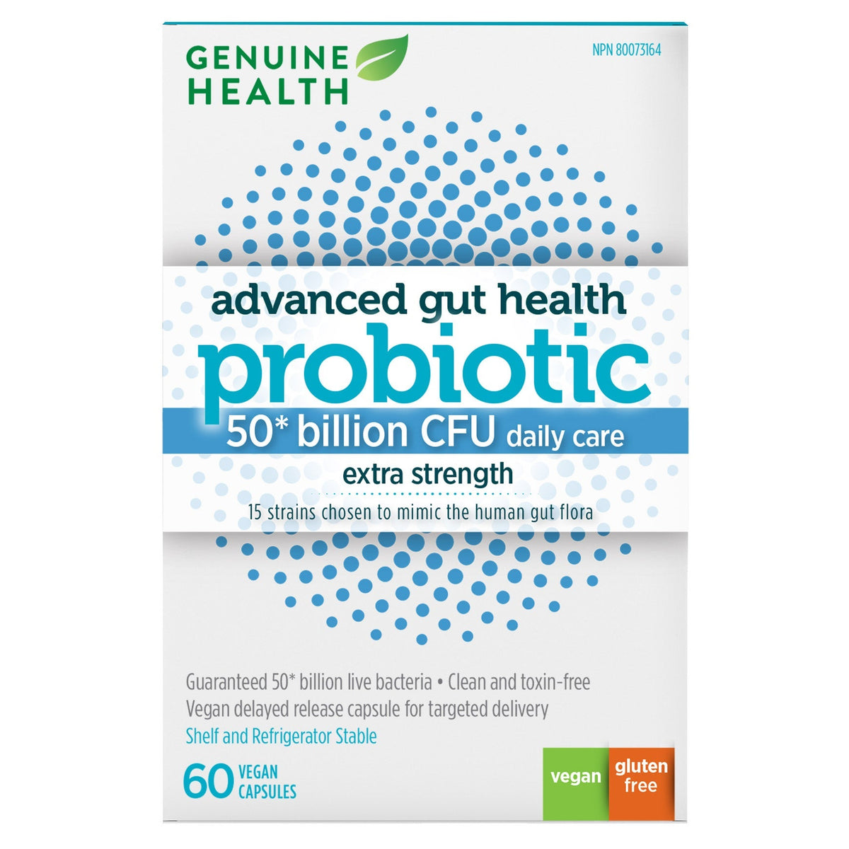 Genuine Health Advanced Gut Health 500億益生菌純素膠囊 (60粒) | 海外代購-Medicines-FIT MART 香港智能健康及運動生活用品專門店：筋膜槍、瑜伽輔助工具、智能健身設備