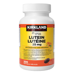 Kirkland Signature 葉黃素 25mg + 玉米黃素軟膠囊 (200粒)-Supplements-FIT MART 香港智能健康及運動生活用品專門店：筋膜槍、瑜伽輔助工具、智能健身設備