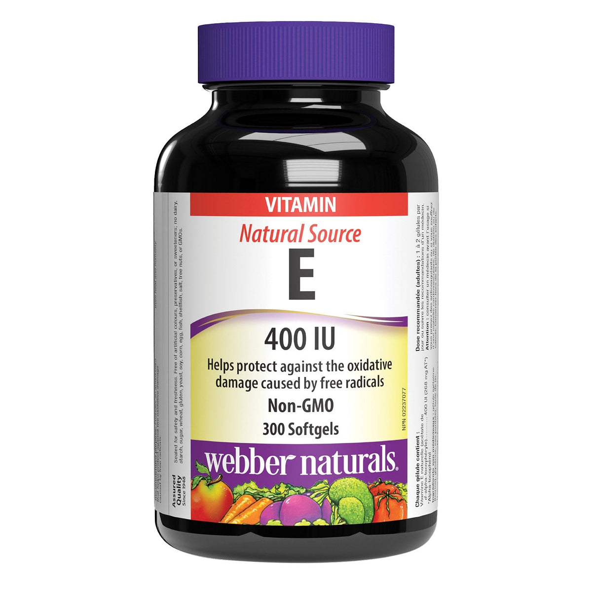 Webber Naturals 維他命E 400IU 抗氧化軟膠囊 (300粒) | 海外代購-Supplements-FIT MART 香港智能健康及運動生活用品專門店：筋膜槍、瑜伽輔助工具、智能健身設備