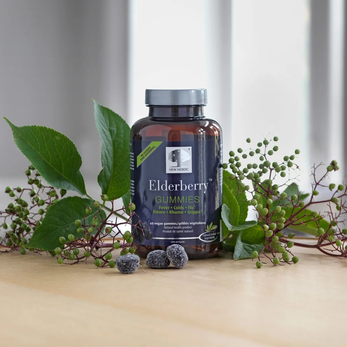 New Nordic 瑞典接骨木莓軟糖 (無糖/純素) 120粒 (60粒 x 2樽) | 海外代購-Supplements-FIT MART 香港智能健康及運動生活用品專門店：筋膜槍、瑜伽輔助工具、智能健身設備