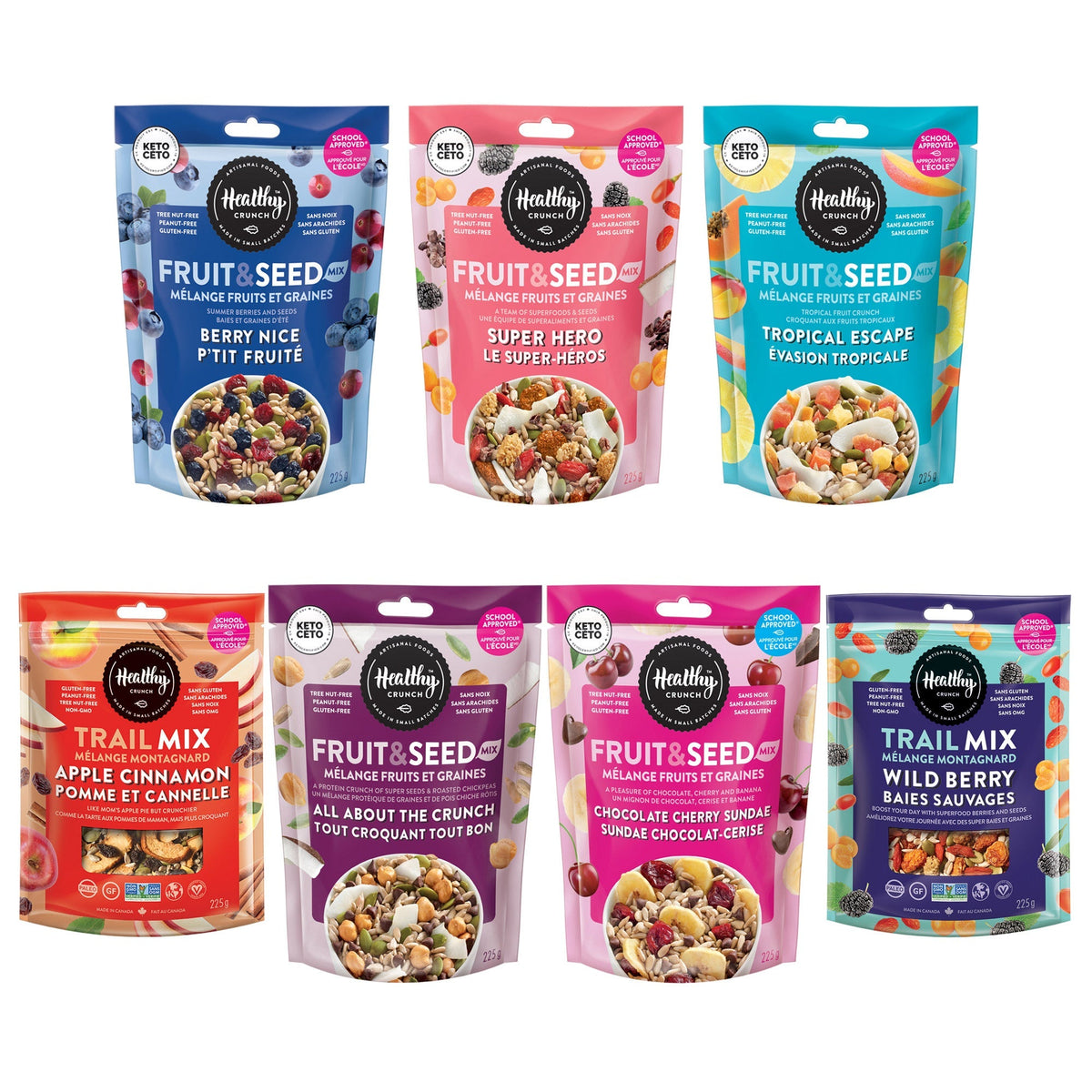 Healthy Crunch 果籽雜錦 (225g)｜Fitmart 加拿大直送-Food-FIT MART 香港智能健康及運動生活用品專門店：筋膜槍、瑜伽輔助工具、智能健身設備