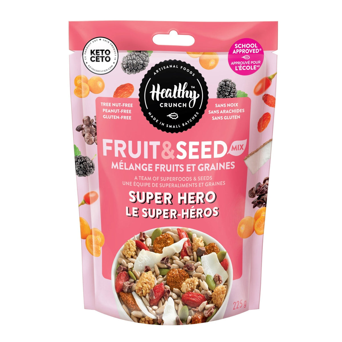 Healthy Crunch 果籽雜錦 (225g)｜Fitmart 加拿大直送-Food-FIT MART 香港智能健康及運動生活用品專門店：筋膜槍、瑜伽輔助工具、智能健身設備
