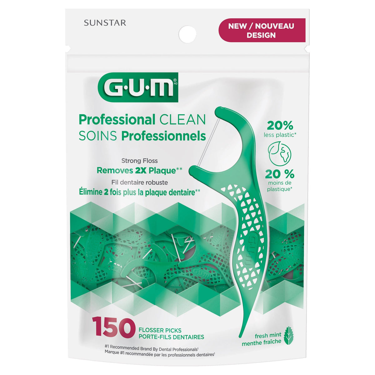 GUM 薄荷牙線棒 (150Units)｜Fitmart 加拿大直送-個人護理-FIT MART 香港智能健康及運動生活用品專門店：筋膜槍、瑜伽輔助工具、智能健身設備
