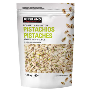 Kirkland Signature 烘焙無鹽原殼開心果 可重封袋 (1.36kg) 產品圖片 1－Fitmart 加拿大直送健康選品