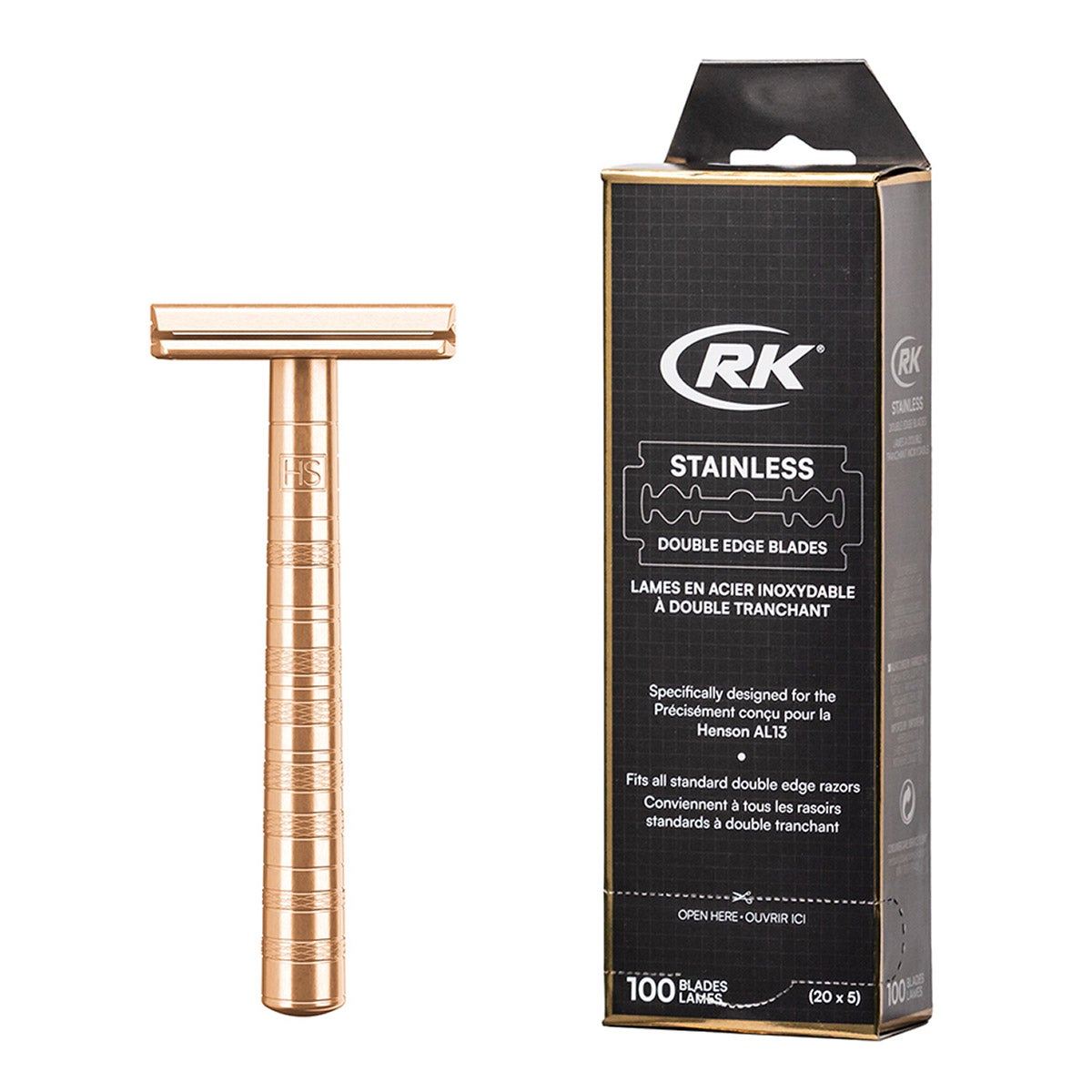Henson Shaving AL13鋁合金安全剃鬚刀｜Fitmart 加拿大直送-個人護理-FIT MART 香港智能健康及運動生活用品專門店：筋膜槍、瑜伽輔助工具、智能健身設備