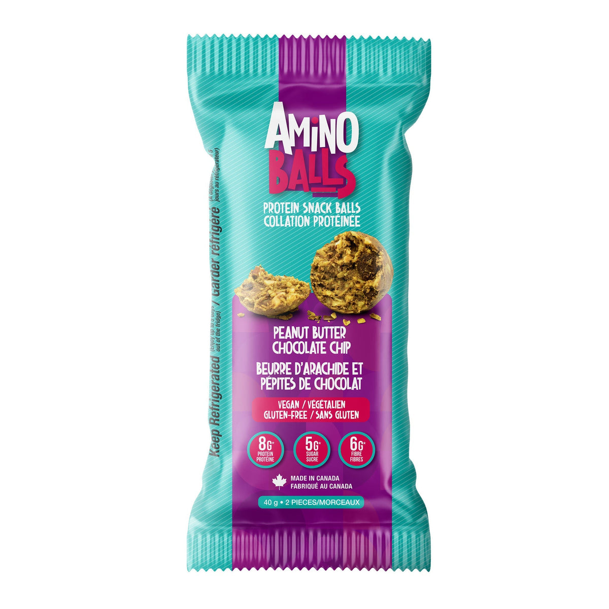 Amino Balls Vegan Protein Snack Assortment (40g) | Shipped from Canada by Fitmart