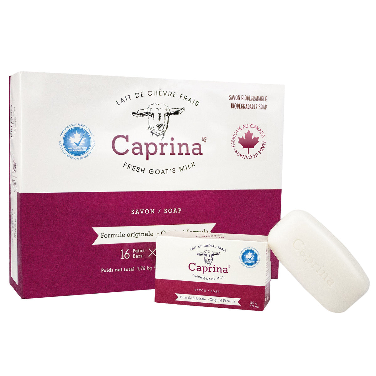 Caprina 山羊奶滋潤香皂｜運動後及日常潔淨 110g x 16－Fitmart 健康生活選品 圖片 1