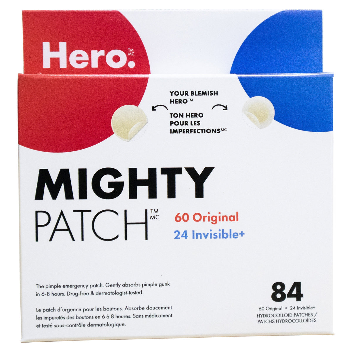 Hero Mighty Patch 暗瘡修護貼 Original + Invisible+ (84片) 產品圖片 1－Fitmart 加拿大直送健康選品