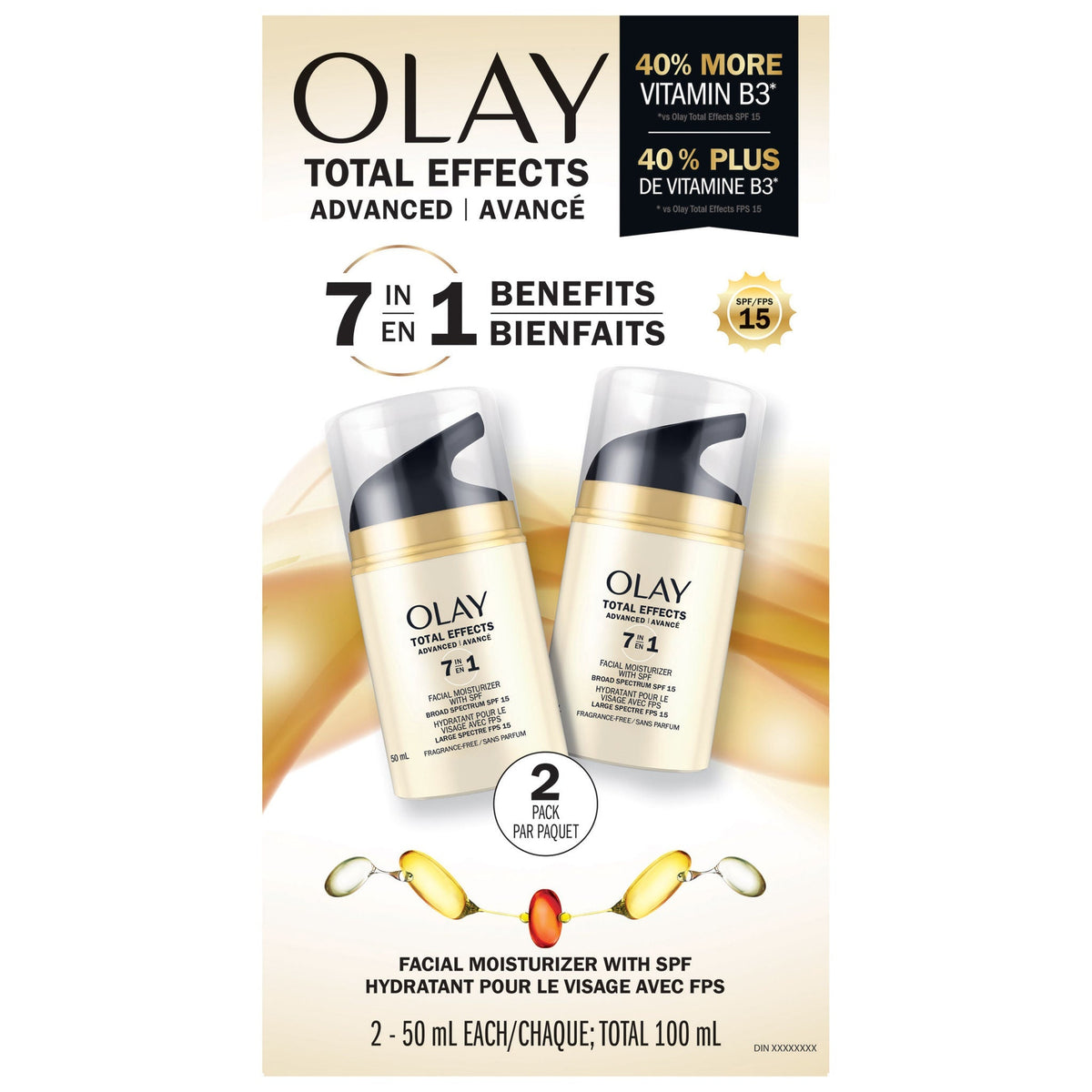Olay Total Effects 七效合一保濕面霜 (50mL x 2罐) 產品圖片 1－Fitmart 加拿大直送健康選品