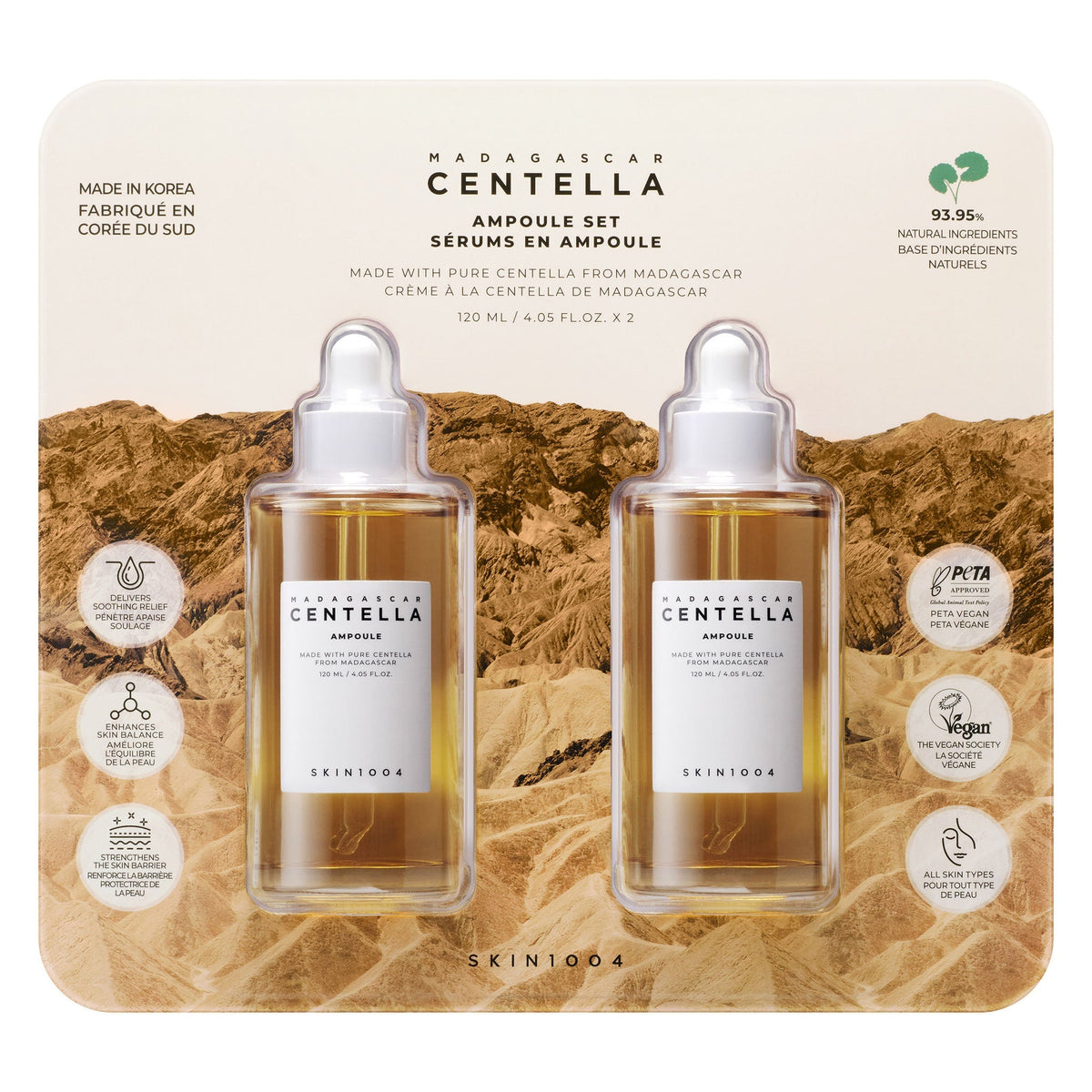 SKIN1004 Madagascar Centella 積雪草安瓶精華 (120mL x 2支) 產品圖片 1－Fitmart 加拿大直送健康選品