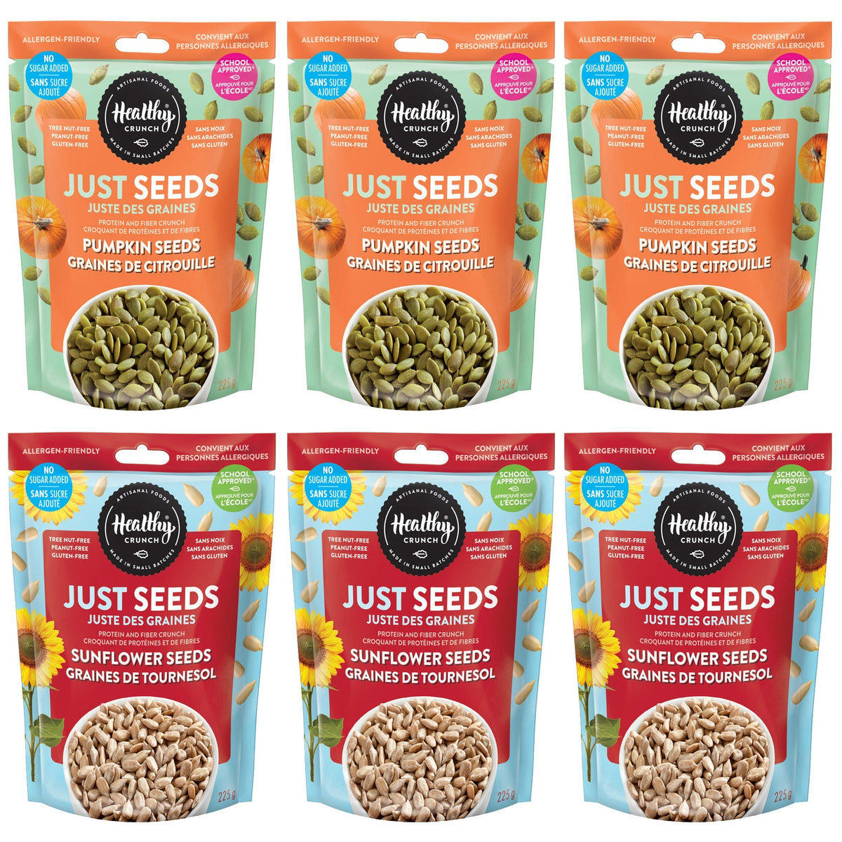 Healthy Crunch 南瓜籽葵花籽混合裝 (225g)｜Fitmart 加拿大直送-Food-FIT MART 香港智能健康及運動生活用品專門店：筋膜槍、瑜伽輔助工具、智能健身設備