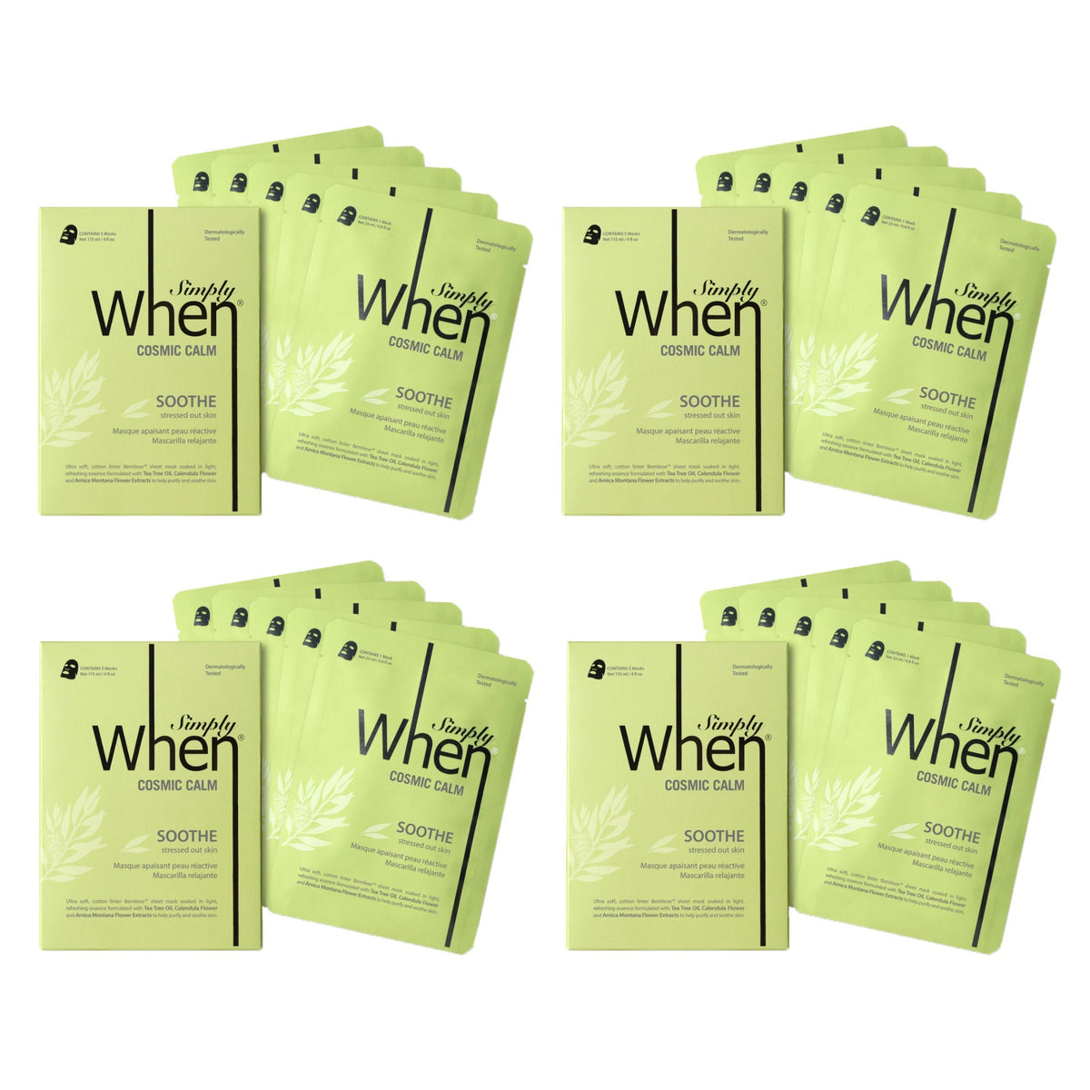 When Beauty 修護面膜 (20-pack)｜Fitmart 加拿大直送-個人護理-FIT MART 香港智能健康及運動生活用品專門店：筋膜槍、瑜伽輔助工具、智能健身設備