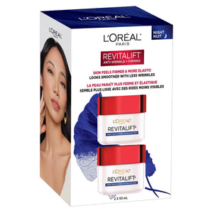 L'Oréal Paris Revitalift 抗皺緊緻晚霜 (50mL x 2罐) 產品圖片 1－Fitmart 加拿大直送健康選品
