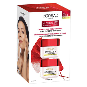 L'Oréal Paris Revitalift 抗皺緊緻日霜 SPF 25 (50mL x 2罐) 產品圖片 1－Fitmart 加拿大直送健康選品