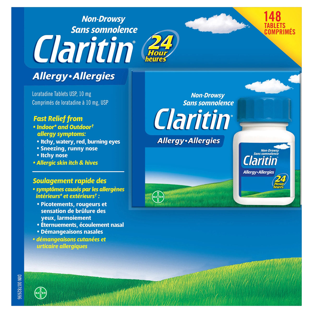 Claritin 24小時非嗜睡抗敏片 10mg (148片) | 海外代購-Medicines-FIT MART 香港智能健康及運動生活用品專門店：筋膜槍、瑜伽輔助工具、智能健身設備