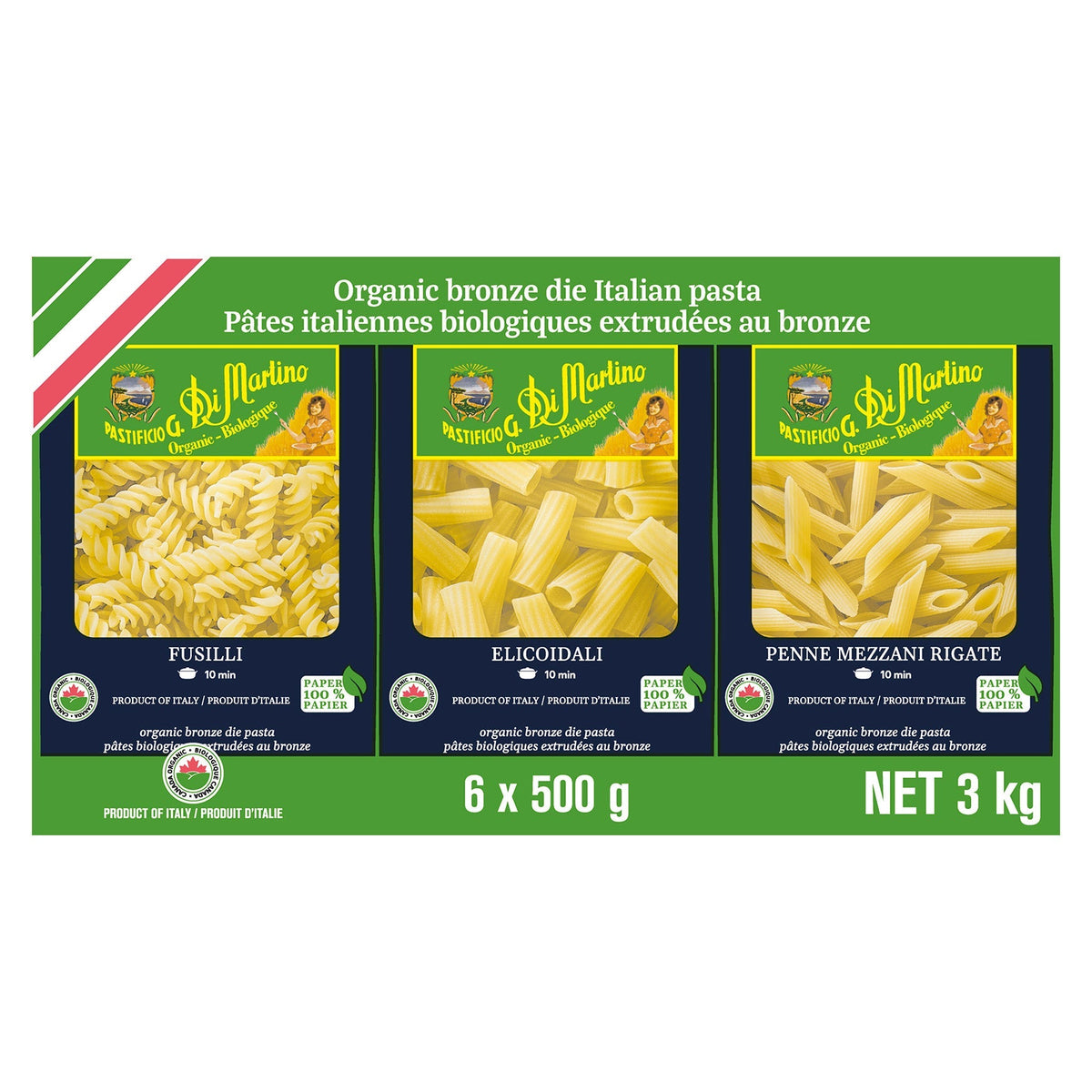 Di Martino 意大利有機意粉雜錦裝 (500g x 6盒) 產品圖片 1－Fitmart 加拿大直送健康選品