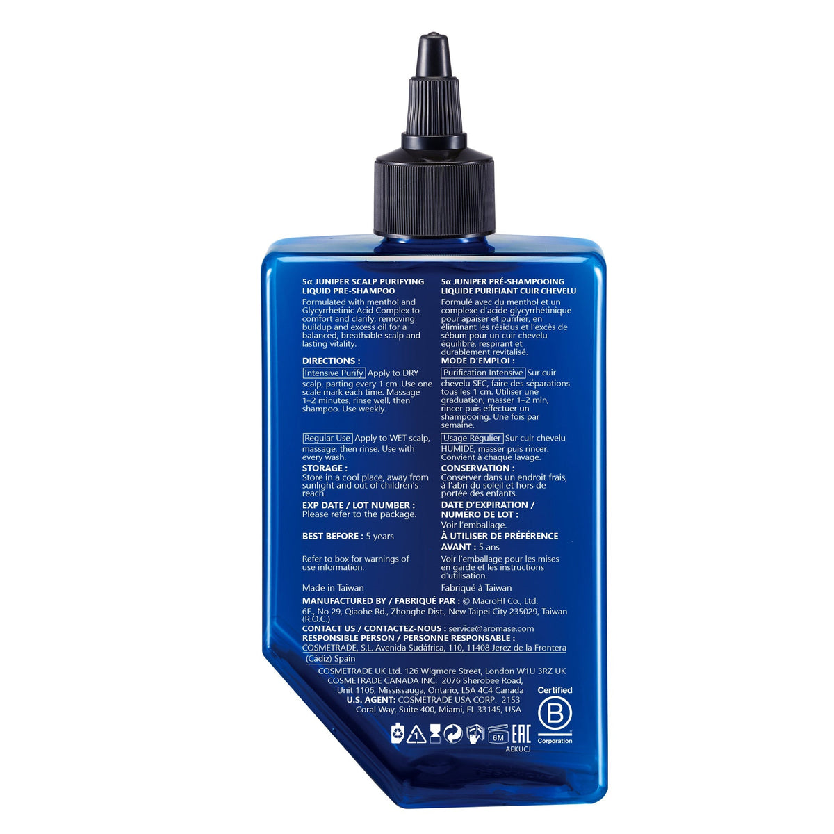 Aromase 杜松頭皮淨化護理液 (260mL)｜Fitmart 加拿大直送-個人護理-FIT MART 香港智能健康及運動生活用品專門店：筋膜槍、瑜伽輔助工具、智能健身設備