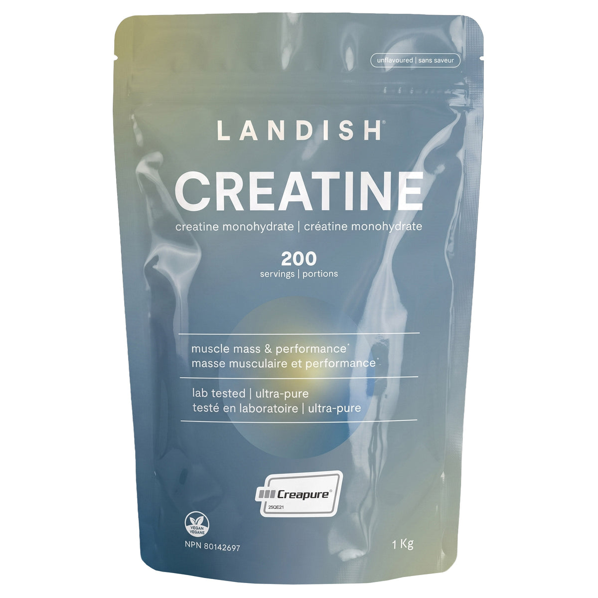 Landish Creapure 高純度一水肌酸粉 (1kg) 產品圖片 1－Fitmart 加拿大直送健康選品