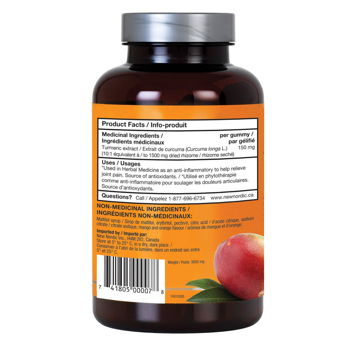 New Nordic 薑黃純素軟糖 (60粒 x 3樽)-Supplements-FIT MART 香港智能健康及運動生活用品專門店：筋膜槍、瑜伽輔助工具、智能健身設備