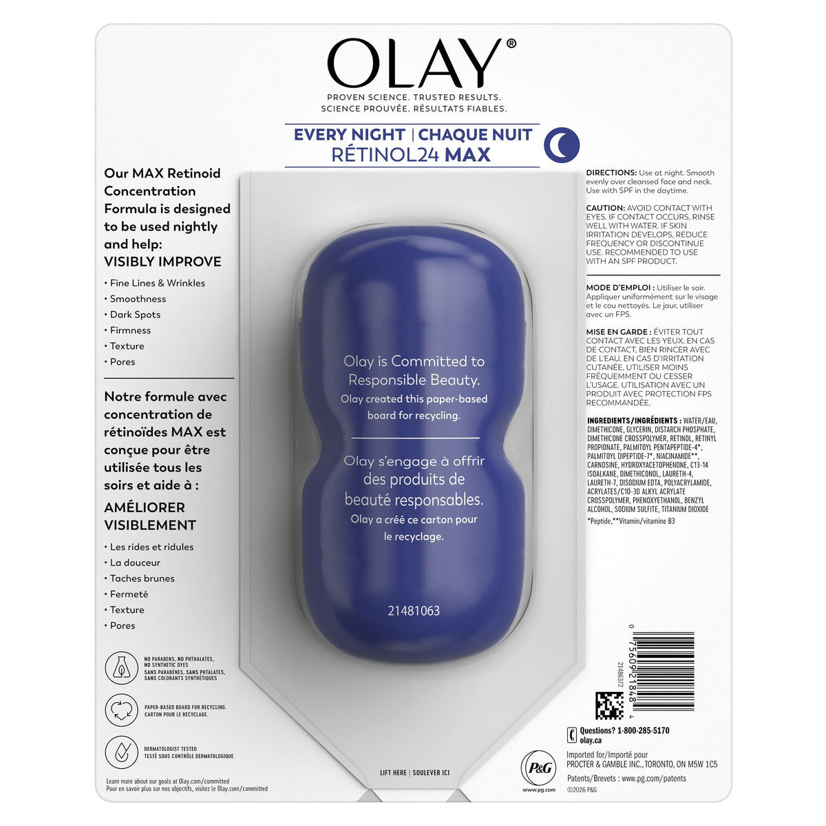 Olay Retinol24 MAX 視黃醇晚霜 (50mL x 2罐) 產品圖片 2－Fitmart 加拿大直送健康選品