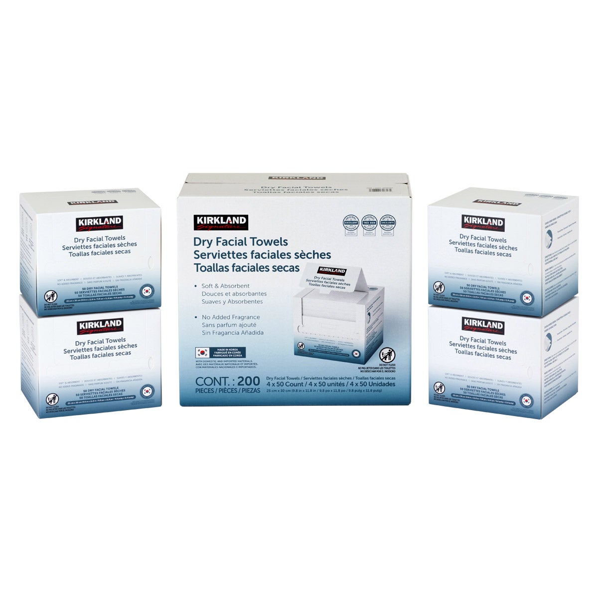 Kirkland Signature 即棄乾潔面巾 (50-count)｜Fitmart 加拿大直送-個人護理-FIT MART 香港智能健康及運動生活用品專門店：筋膜槍、瑜伽輔助工具、智能健身設備