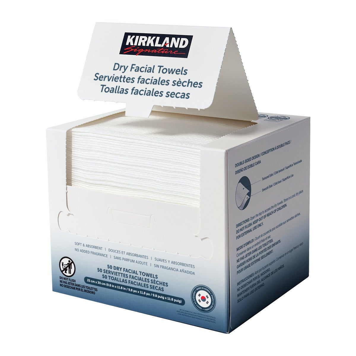 Kirkland Signature 即棄乾潔面巾 (50-count)｜Fitmart 加拿大直送-個人護理-FIT MART 香港智能健康及運動生活用品專門店：筋膜槍、瑜伽輔助工具、智能健身設備