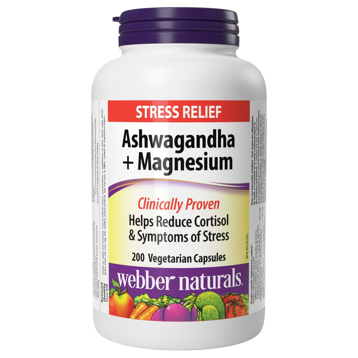 Webber Naturals 南非醉茄 + 鎂素食膠囊 (200粒)-Supplements-FIT MART 香港智能健康及運動生活用品專門店：筋膜槍、瑜伽輔助工具、智能健身設備