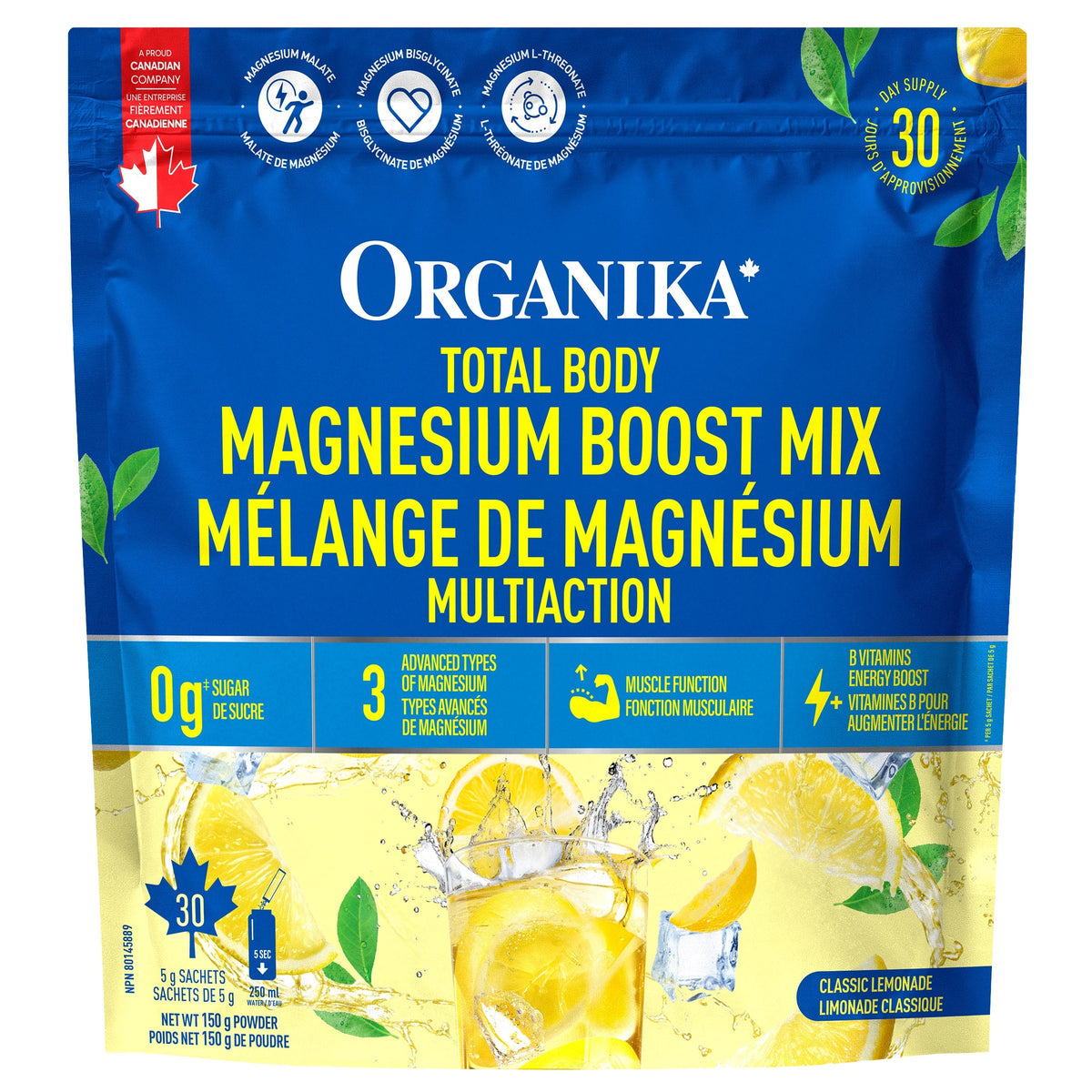 Organika Total Body Magnesium Boost 全身鎂補充粉 (30包) | 海外代購-Supplements-FIT MART 香港智能健康及運動生活用品專門店：筋膜槍、瑜伽輔助工具、智能健身設備